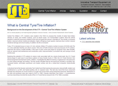 Bigfoot Central Tyre Inflation Bigfoot Central Tyre Inflation