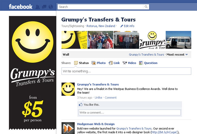 Grumpy’s Transfers & Tours: Facebook page
